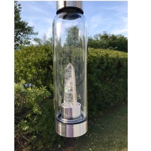 Glacce Smokey Quartz Crystal Water Bottle